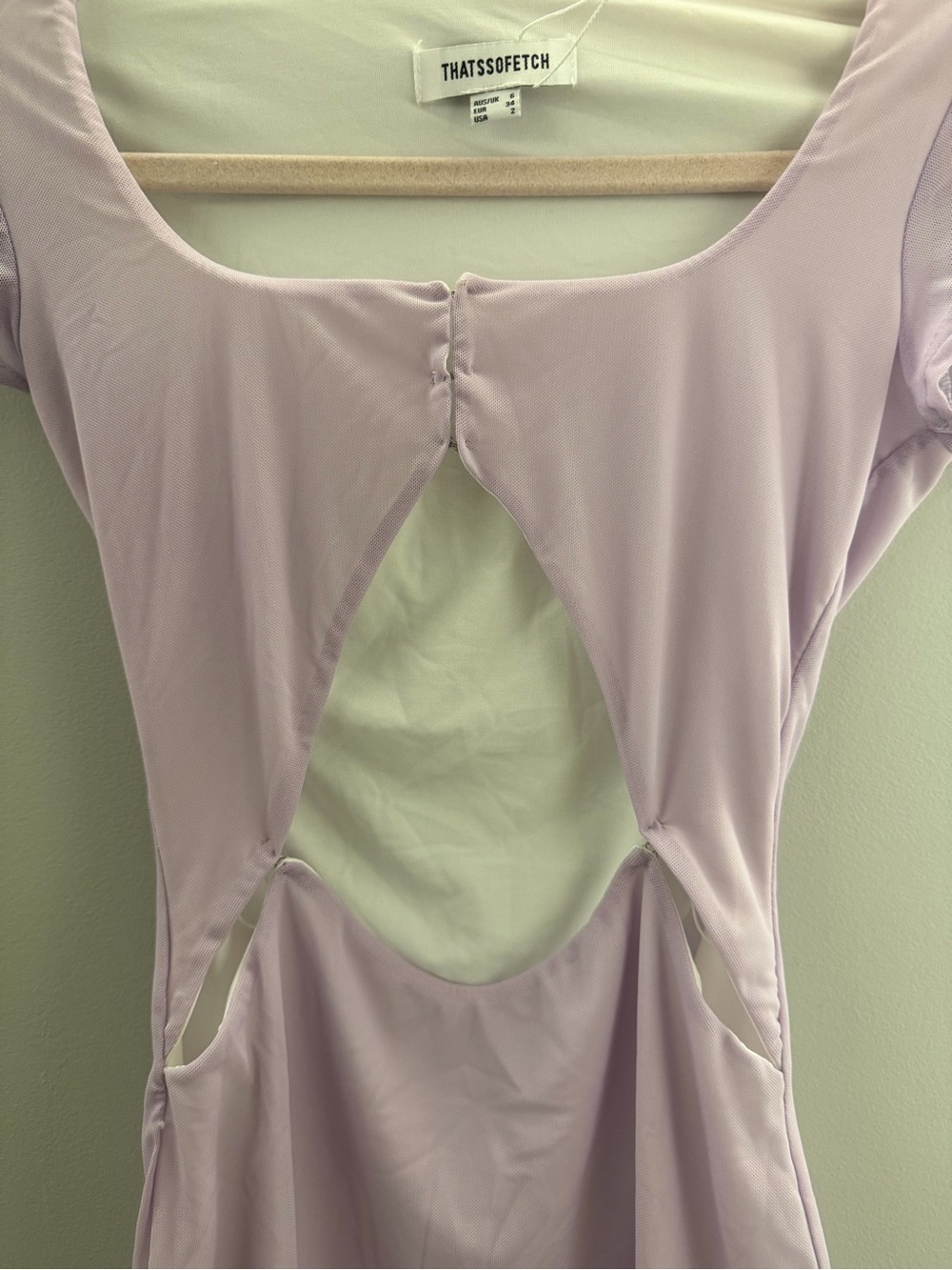 ThatsSoFetch Lilac Cutout Scoop Mini Dress - Picture 4 of 7